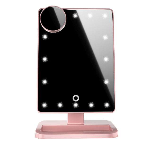 Touch Screen Makeup 10X Mirror with 20 LED Lights & Bluetooth Music Speaker