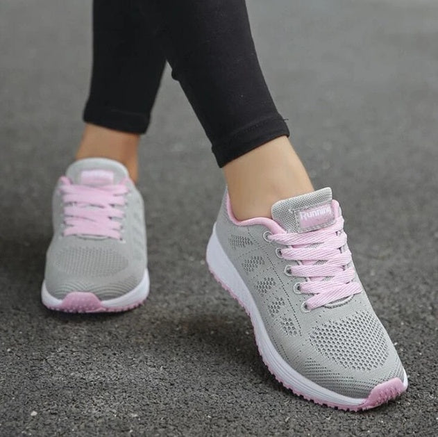 Women’s Breathable Mesh Sports Sneakers – Lightweight Running & Casual Shoes