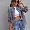 Distressed Drop Shoulder Denim Jacket