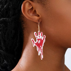 Bloody Hand Dangle Earrings