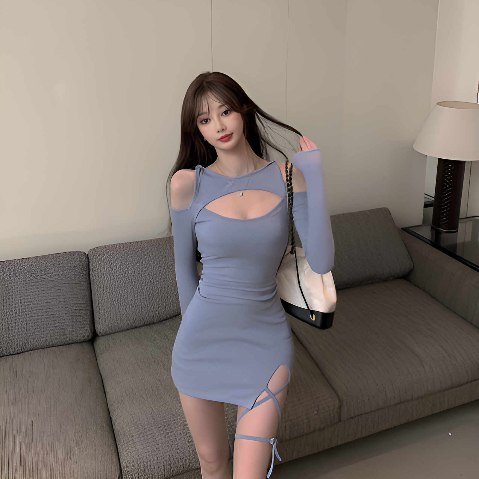 Robe mi-longue à silhouette épurée Pure Desire