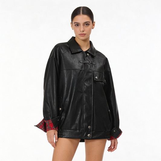 London Streets Plaid Jacket Coat