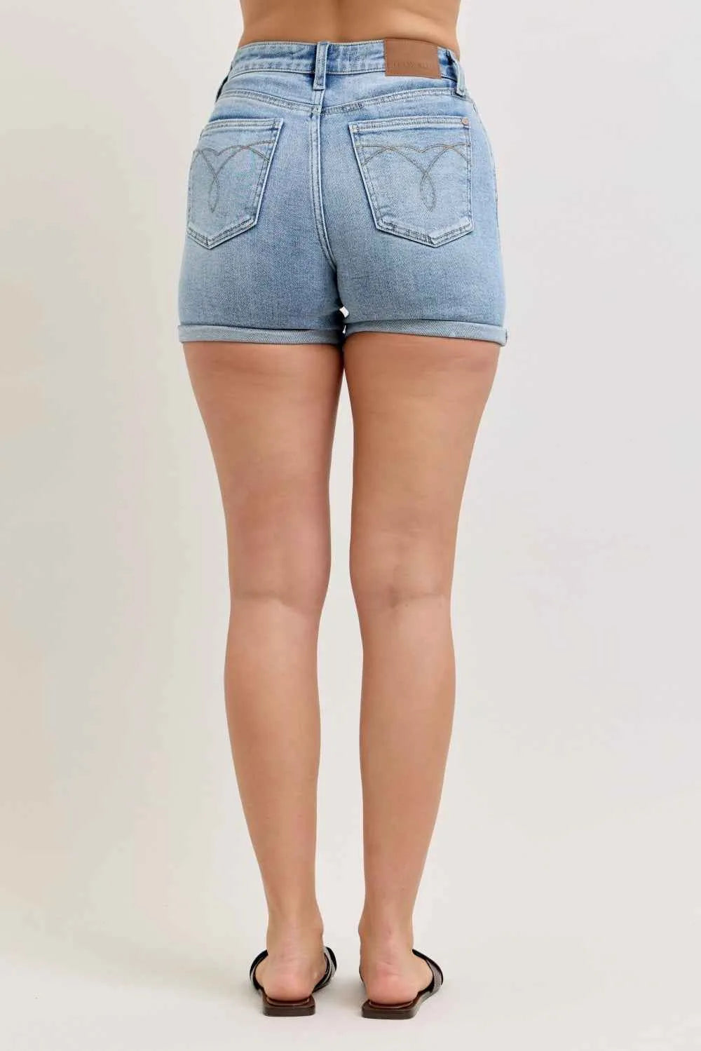 Judy Blue High-Waisted Slim Short with Cell Phone Back Pockets