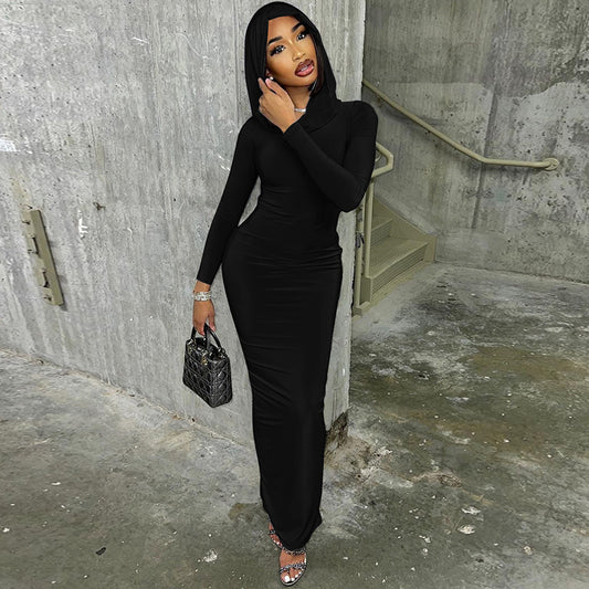 Sunset Muse Hooded Dress – Street Sleek Edition