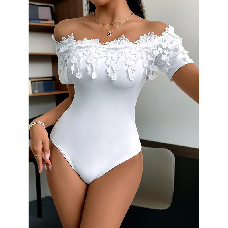 Sexy Lace Off Shoulder Bodysuit