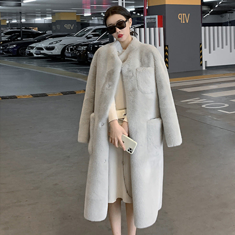 Stay Cozy  Thick Lamb Fur Coat