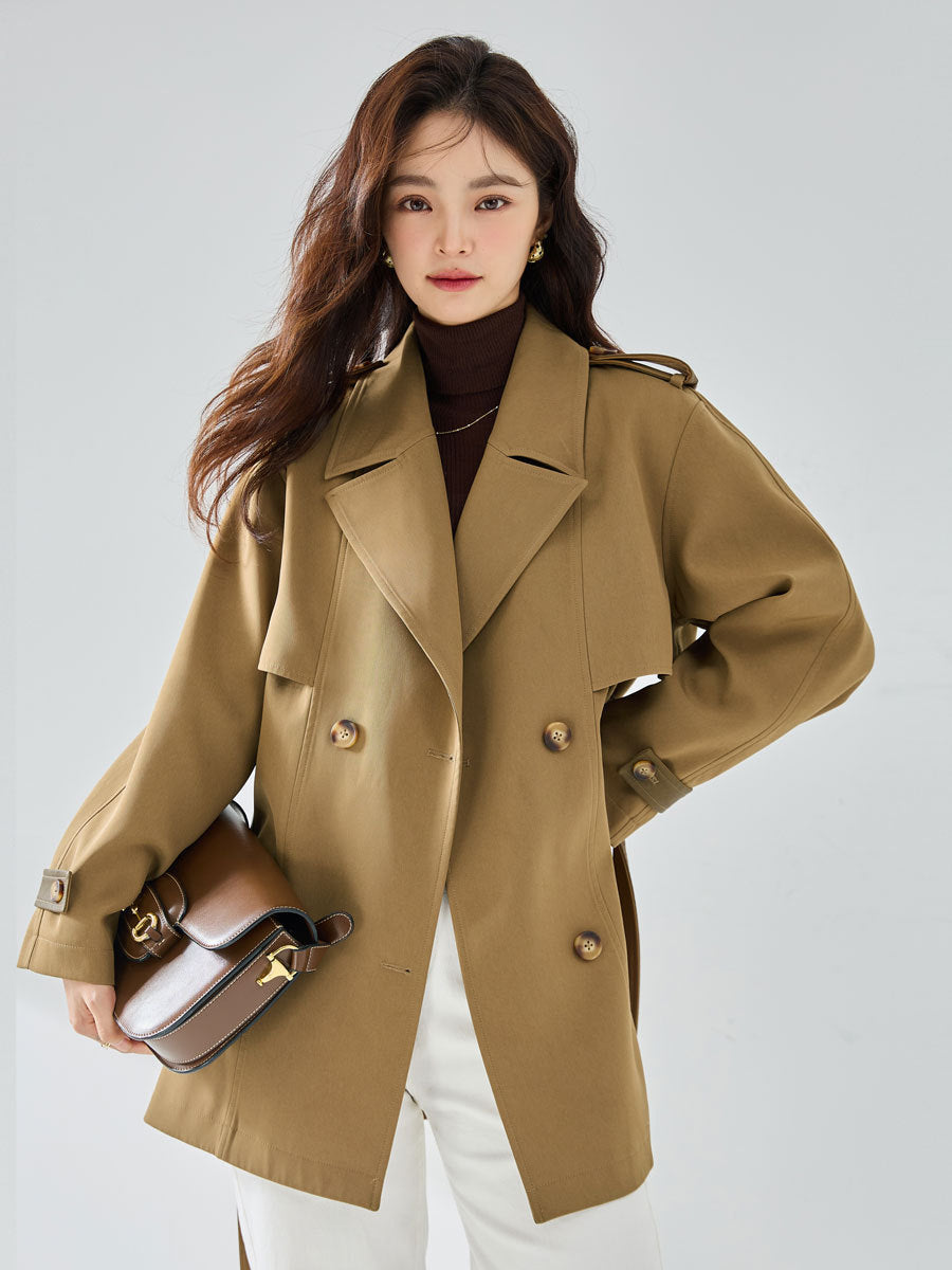 Elegant Short Trench Coat