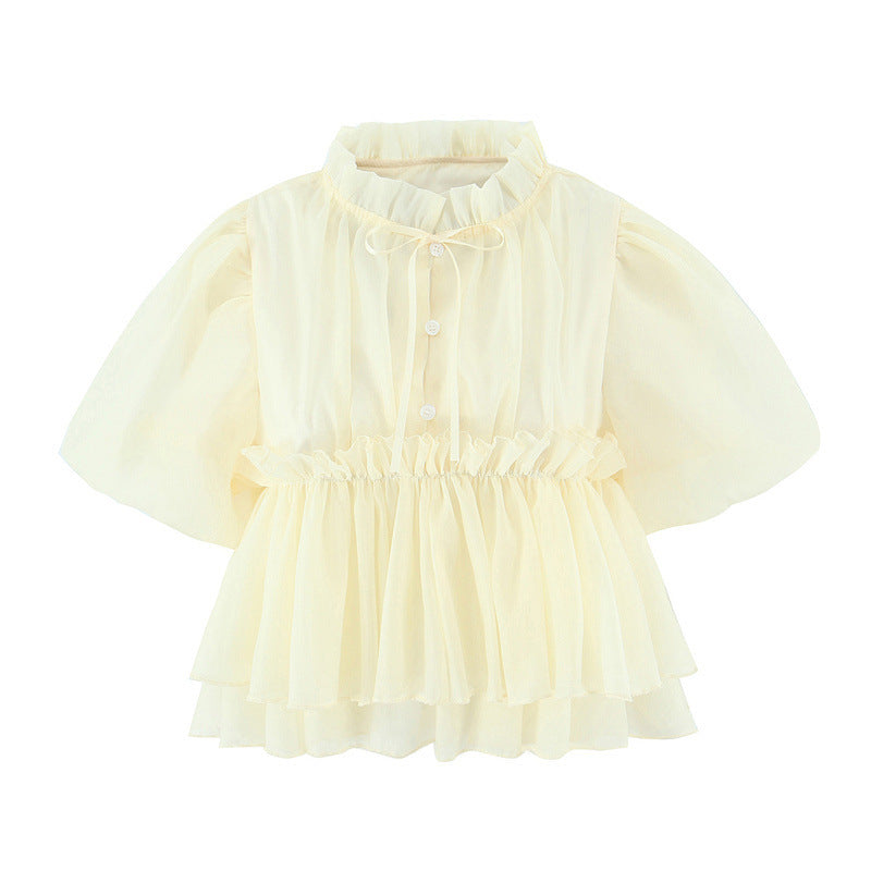 Sunbeam Puff Lace-Up Doll Shirt