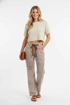 Rustline Rambler Drawstring Twill Barrel Pants