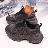 Rhinestone Lace Up Sneaker