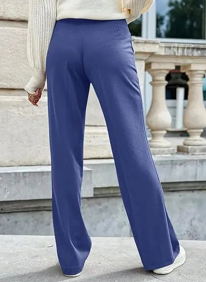 Pantalon droit à boutons taille haute