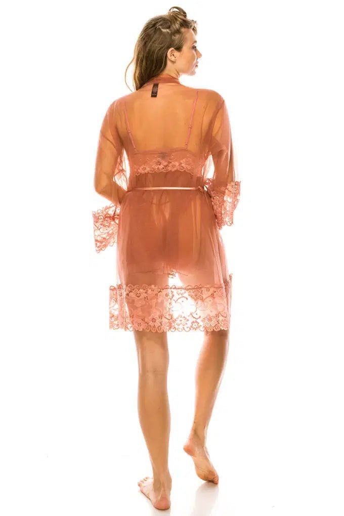 3pc Mesh Robe Set - Lustreve
