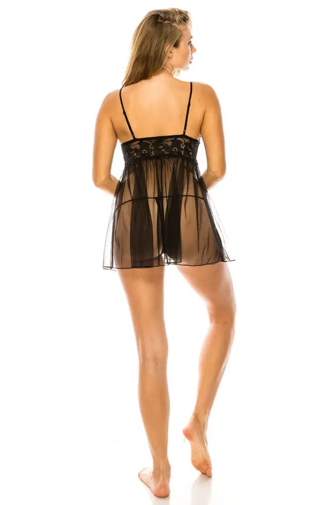 3pc Mesh Robe Set - Lustreve