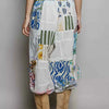 POL Printed Patchwork Wide Leg Pants with Adjustable Side Drawstring