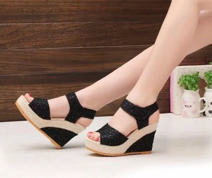 Women’s Flat Bottom High Heel Sandals – Comfortable & Stylish Summer Footwear