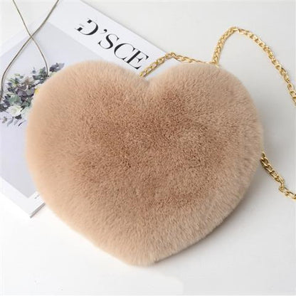 Love Plush Chain Shoulder Bag for Women – Valentine's Day Party Bag