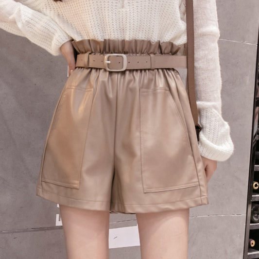 Babe Faux Leather Shorts