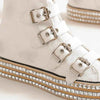Beast Fashion Multi-Buckle Straps Studded Platform Sneakers
