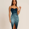 Sapphire Rush Gradient Midi Dress