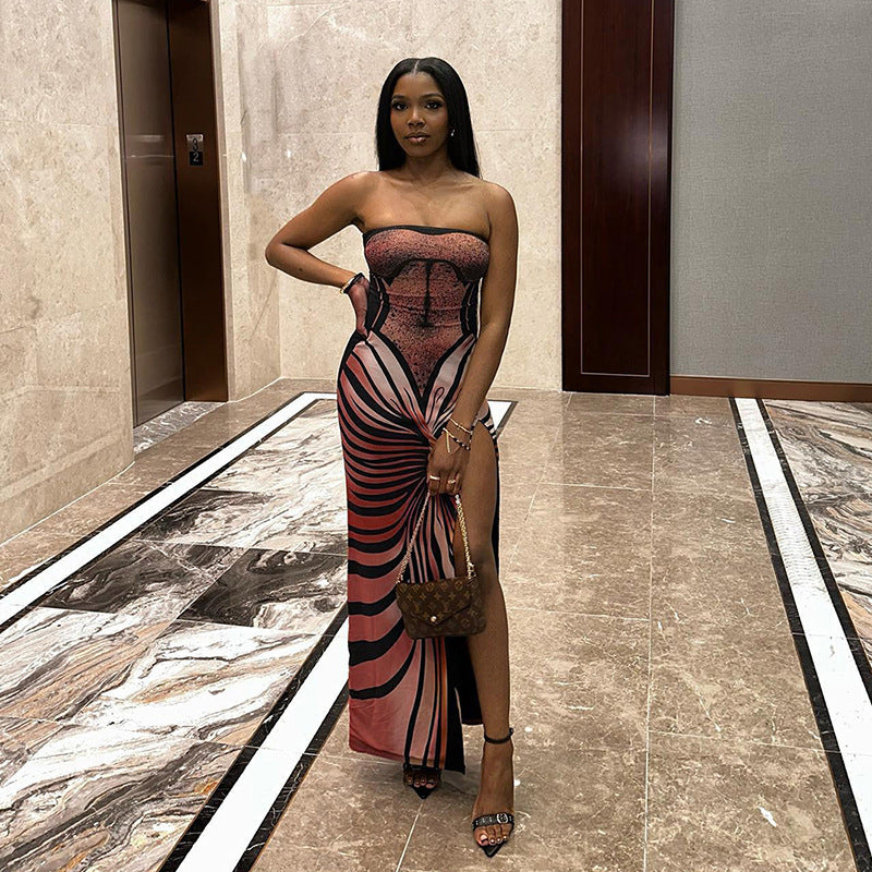 Afterglow Illusion Dress"