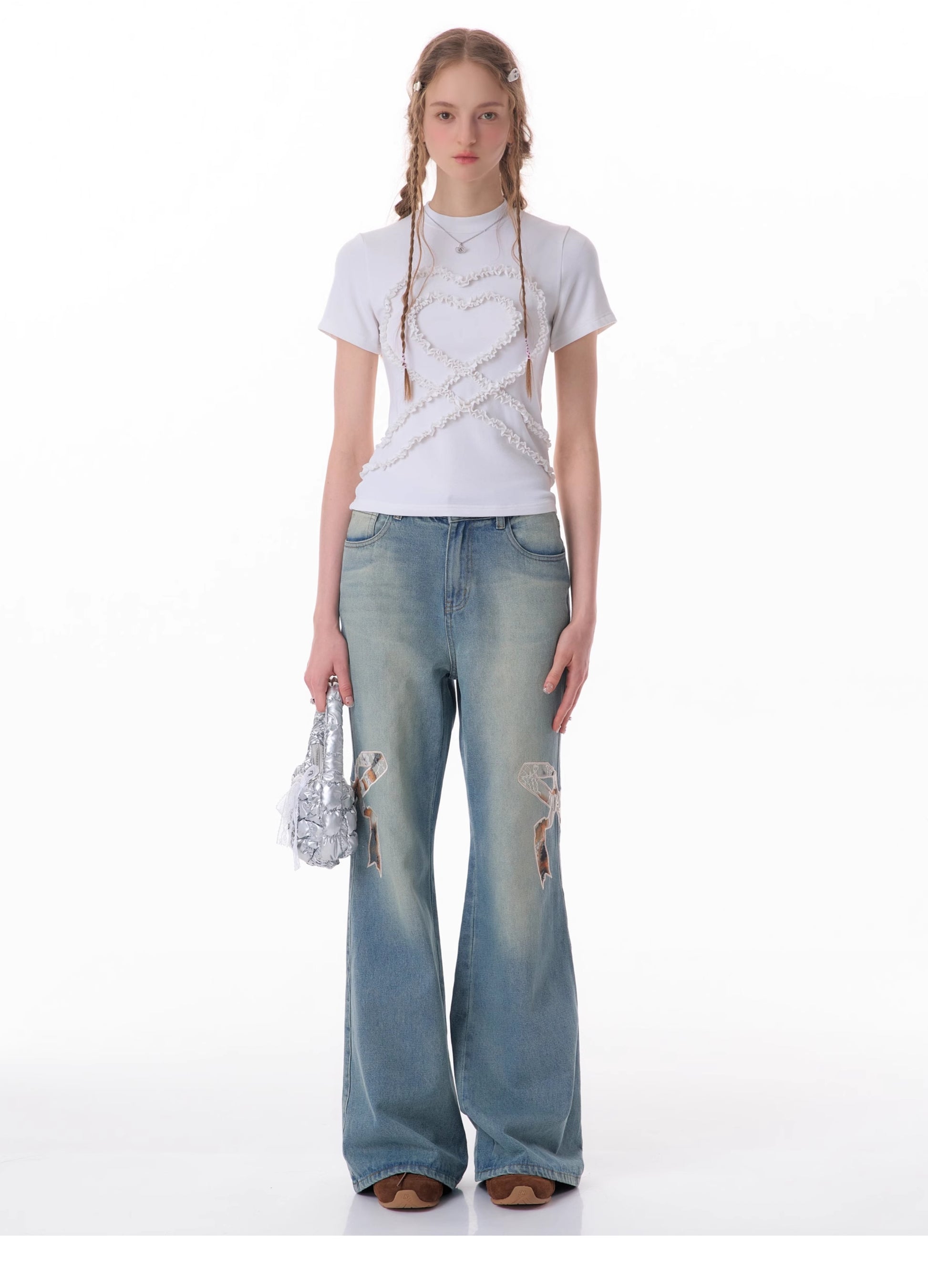 Sweet Edge Bow Detail Jeans