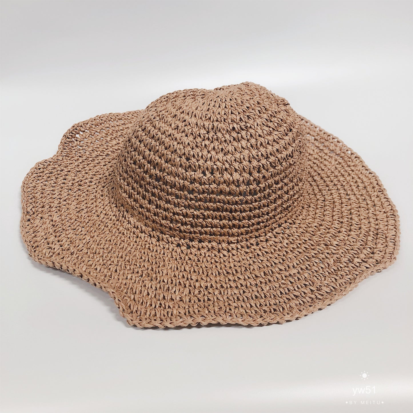 Summer Outing Sunscreen Hat for Women – Foldable Straw Beach Hat, Holiday Cool Hat