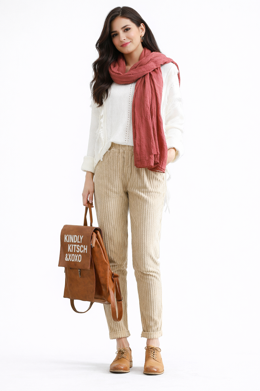 Chic et confortable : pantalon décontracté en velours côtelé