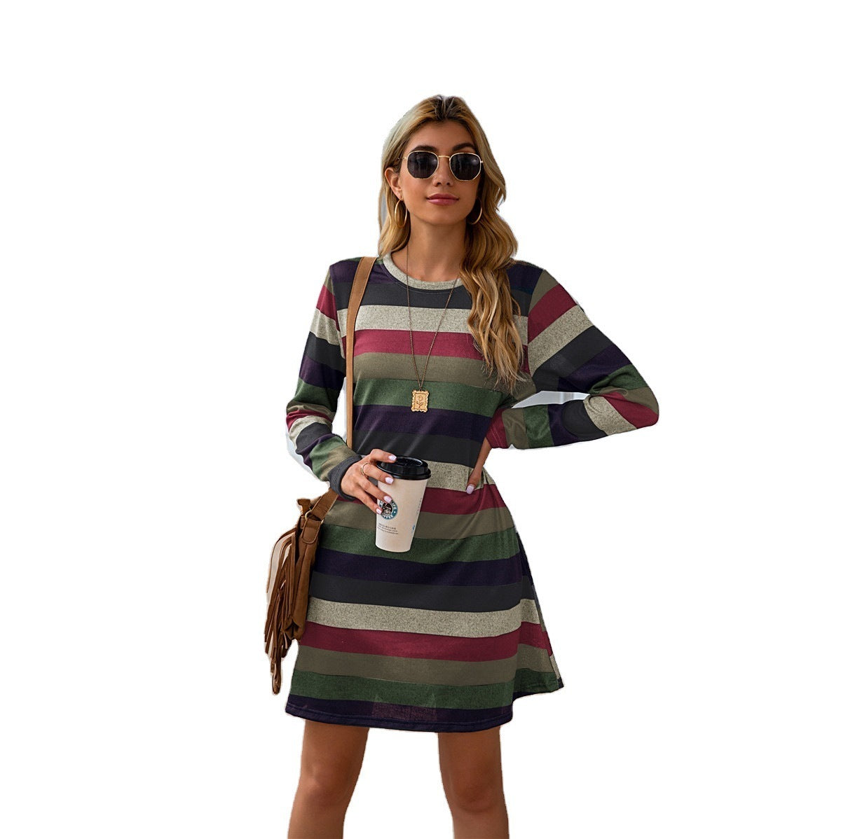 Robe midi rayée City Breeze