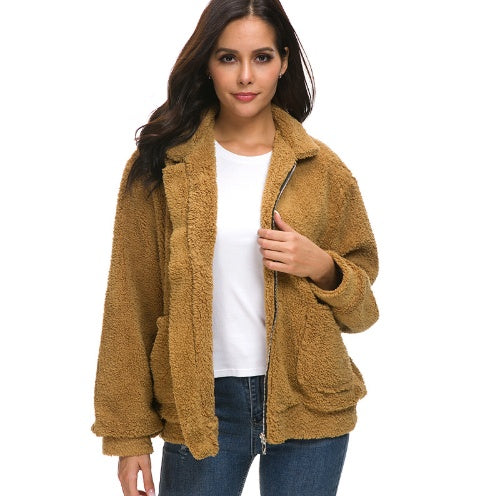 Bethany zipper Plush Jacket
