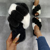Fluff Me Up Cross-Strap Slides
