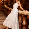 Sleeveless Eyelet Embroidered Button-Down Midi Dress