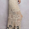 POL Floral Crochet Ruffled Waistband Maxi Skirt with Granny Square Weave