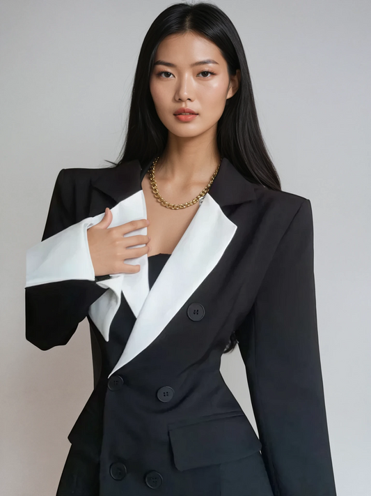 Laurel Contrast Elegance Slim Fit Dress