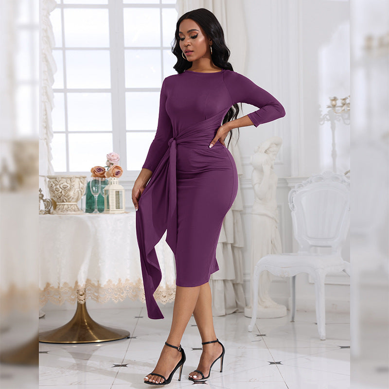 Ivanna Slim Fit Contour Midi Dress