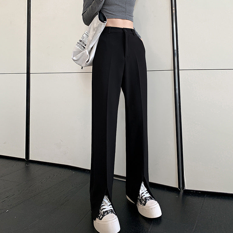 Stay Active Front-Slit Straight-Leg Pants