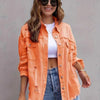 Distressed Drop Shoulder Denim Jacket