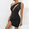 Revery One-Shoulder Cutout Backless Mini Dress