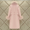 Slim-fit Large Fur Collar Lengthened  Coat