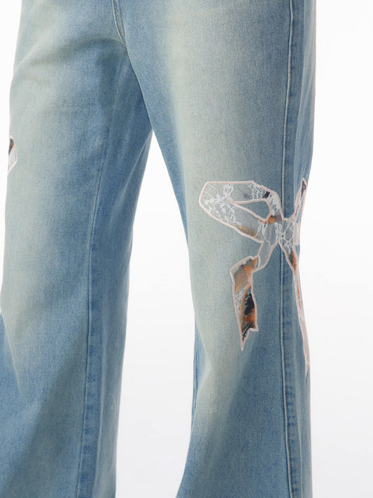 Sweet Edge Bow Detail Jeans