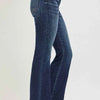 RISEN High Rise Flare Jeans With Seam Detail Waistband