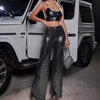 Night Luxe Sequin Wide-Leg Pants.