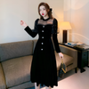 Midnight Hepburn Velvet Dress