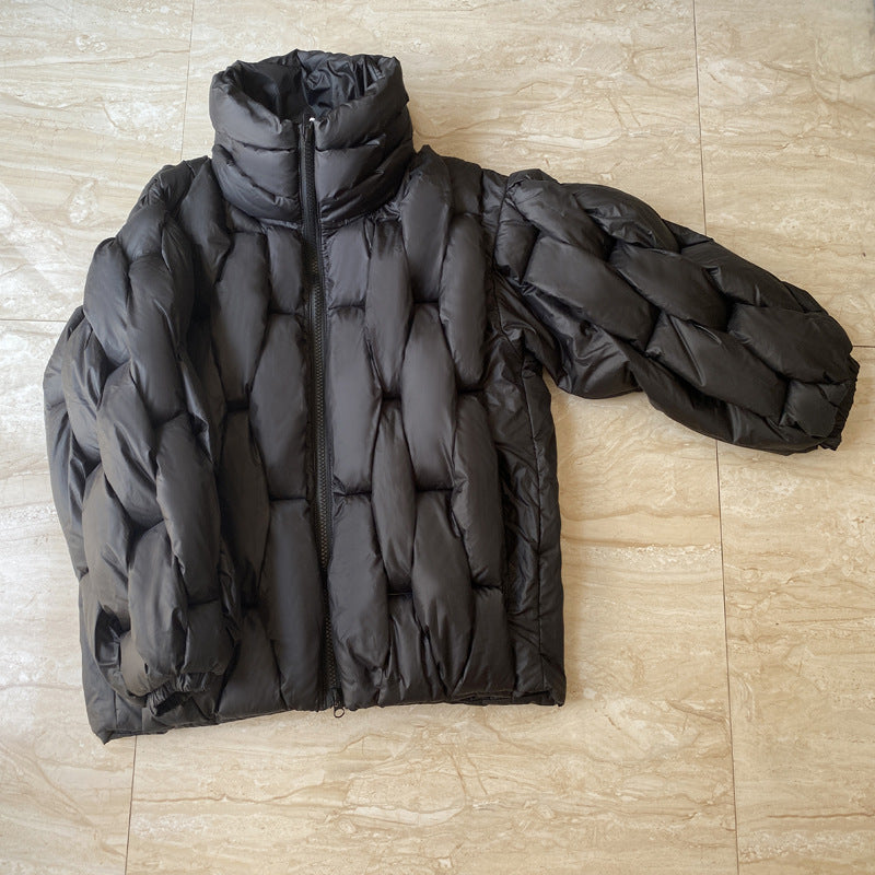 Woven Twisted Down Cotton-padded Jacket