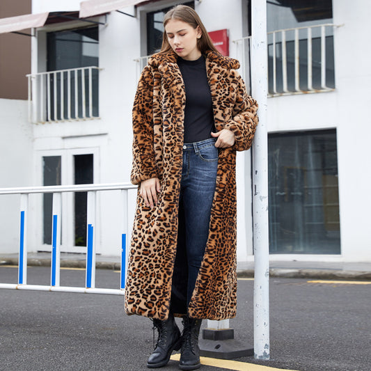 Alexa Faux Fur Leopard Print Coat