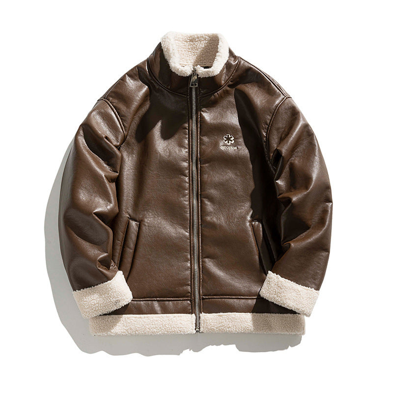 Delilah Washed Faux  Leather  Jacket