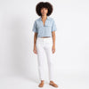 Understated Collared V-neck Top