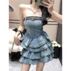 Robe bustier en jean sculptant Primrose