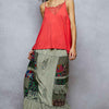 POL Printed Patchwork Embroidered Ruffled Skirt