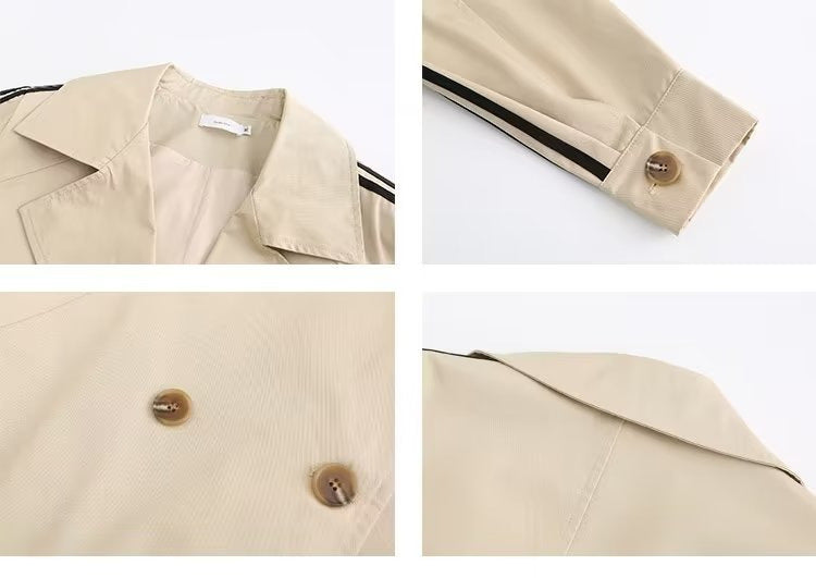 Vintage Stripe Trench Coat