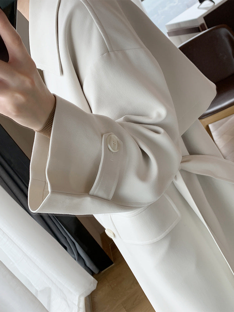 White Windbreaker  Goddess   Long Coat